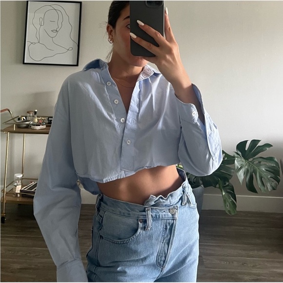 Aritzia Sunday Best Poppy Poplin button down shirt - Picture 3 of 10